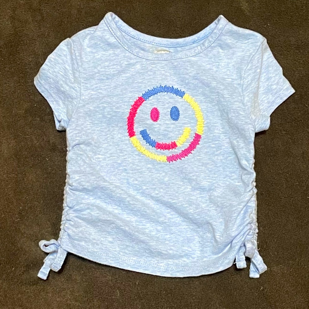 Garanimals Baby Girls’ Blue Smiley Face Shirt